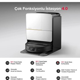 Resim Roborock Yeni 22.000 Pa Yüksek Emiş Gücü Otomatik Istasyonlu Robot Süpürge, Mop Yıkama Yapay Zeka Navigasyon, Gelişmiş Çift Kamera Sistemi 