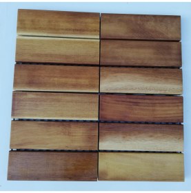 Resim İroko Ağaç Duş Izgarası 30 x 30 cm 