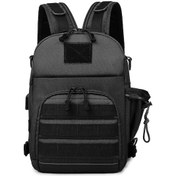 Resim Reedark Siyah Usb Şarjlı Yansıtıcı Çubuklu Çok Amaçlı Outdoor Sling Çanta - Yürüyüş, Bisiklet, Yemeği İçin Hafif 0.52kg Siyah 