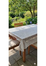 Resim 140 X 400 Cm Silinebilir Lüks Masa Örtüsü Şeffaf Hasır Desen Beya Çok Renkli 