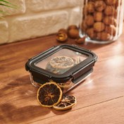 Resim Tohana Kilitli Cam Saklama Kabı - Gri - 600 ml 