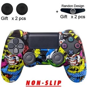 Resim Veri Kurbağa Kaymaz Koruyucu Cilt İçin Sony Playstation 4 Kumanda Muhafazası Yellow Skull 
