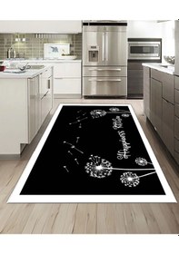 Resim Dijidekor Işıltı Koleksiyonu Model260 Süngerli Dijital Baskılı Saçaksız Mutfak Halısı Yolluk Çok Renkli 