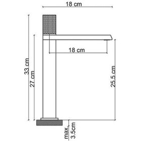 Resim Fontana Yüksek Lavabo Bataryası Altın Altın 