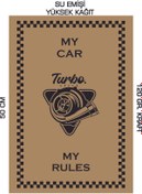 Resim duha trend 35x50 120 Gr. Kraft Kağıt Oto Paspası My Car My Rules 100 Adet 