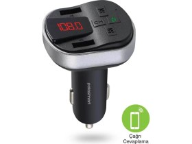 Resim Polosmart PSM106 FM Transmitter 5W Çıkış Gücü Bluetooth ve USB Bağlantı Özellikleriyle 