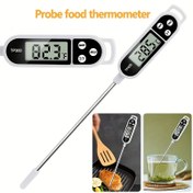 Resim 1 Adet CYCG Dijital Termometre Problu - Yüksek Hassasiyet ±0.1°C/°F, Hızlı Tepki Süresi, Büyük LCD Ekran, °C/°F/°K (Düşük Voltaj <36V), /USB-C Uyumlu, Et, Süt, Su, Barbekü, Fırın, Slow Cooker, Vakuum Pişirme için Kolay Temizlenebilir ve Bir Tuş ile Kalibrasyon Özelliğine sahip Ev & Profesyonel Mutfaklar İçin Ideal Sette: Problemli Başlık ve Stand Bulunur Akıllı Telefonlarla uyumlu 