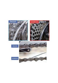 Resim Ollevra Bisiklet Zincir Dişlisi Temizleme Fırçası Aparatı Bakım Seti 4 Parça Koruyucu Pas Sökücü Mavi 