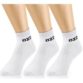 Resim 3 Çift Kısa Konçlu Tenis Spor Çorabı Beyaz Paket Beyaz 