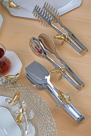 Resim Glore P05-012-Kuşlu Platin 3lü Maşa Seti 