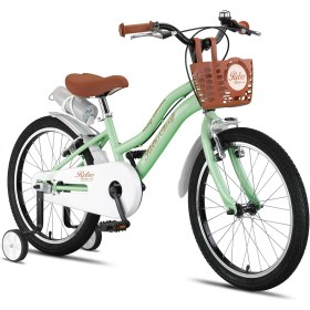 Resim Trendbisiklet Retro Classic 20 Jant 6-9 Yaş Mint Yeşili-Kahve Renkli, Çocuk Bisikleti 