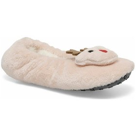 Resim Polaris 605220 Sessiz Taban Kadın Çorap Kışlık Ev Pandufu Pudra 