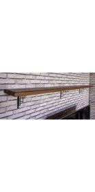 Resim Deryawood Masif Ahşap Ağaç Raf 30 x 140 cm 