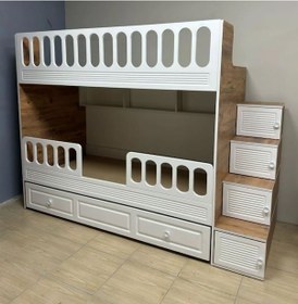 Resim Aras Tamamı Mdf Membran Kaplama Yavrulu Çelik Destekli Ranza AC2 