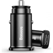 Resim Polham Baseus Süper Hızlı 30W 2 USB Girişli Araç Şarj Başlığı, 12/24V Tüm Çakmaklık Girişlerine Uyumlu Araç Şarjı 