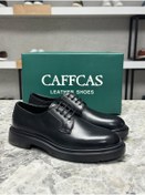 Resim Caffcas Hakiki Deri Siyah Oxford Klasik Erkek Ayakkabı 1445-23 