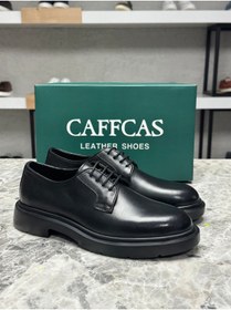 Resim Caffcas Hakiki Deri Siyah Oxford Klasik Erkek Ayakkabı 1445-23 