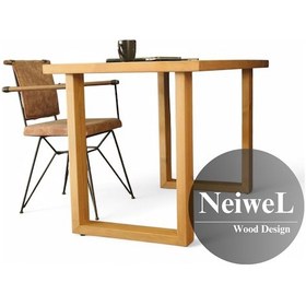 Resim Neiwel Oven Doğal Ahşap Çalışma Ve Ofis Masası-70cm-200cm Açık Ceviz 