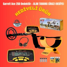 Resim Garrett Ace 250 Değerli Metal, Altın, Define Dedektörü + Zemin Tarama Cihazı 
