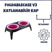 Resim FoldableCase v3 İkili Katlanabilir Evcil Hayvan Mama Kabı ve Standı 