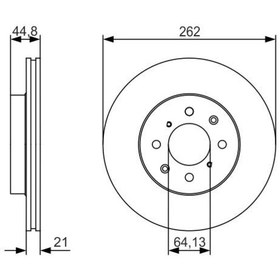 Resim Ön Fren Diski 262Mm Sağ Sol Takım Honda Jazz Cıty 2009-2020 Bosch 