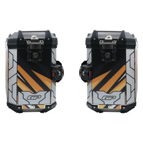 Resim Gp Kompozit DSN07 Universal 40 Lt x 2 Desenli Alüminyum Motosiklet Yan Çanta Seti 