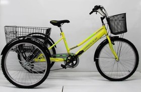 Resim Dorello Bisiklet Cargo Sepetli Yük Bisikleti Pazar Bisikleti 2960 Sarı Bisiklet 3 Tekerlekli Bisiklet 