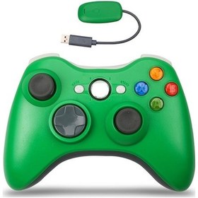 Resim Xbox 360 İçin Kablosuz 2.4g Oyun Kolu - Ergonomik Tasarım, Yeşil Renk Pil Dahil Değil 