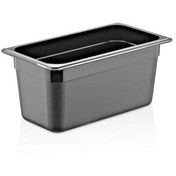 Resim GastroPlast GN 1/4-150 mm Gastronom Küvet, Polikarbon, Siyah 