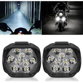 Resim MISIRLIGRUP 2 Adet 9 Led Motosiklet Sis Far Montaj Sis Drl Lamba Scooter Motosiklet İçin 