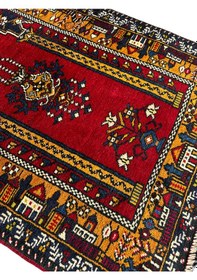 Resim El Dokuma Yahyalı Seccade 75x115 Namazlık Kırmızı Yün Namazlık 