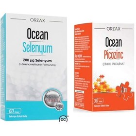 Resim Orzax Ocean Selenyum 200 Mcg 60 Tablet + Ocean Picozinc Çinko Pikolinat 30 Tablet 
