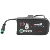 Resim 22.2mm Gidona Uygun Su Geçirmez E-bisiklet Lcd Güç Ölçer 5p Fiş 48v. 