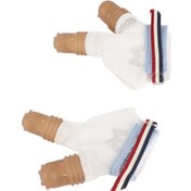 Resim Geeksen Bebek Parmak Emmeyi Durdurucu Eldiveni - M Büyüklüğü, İki Parmaklı, Soluklu Delikli, Silikon Malzeme, Kaymamaz Kanca Tasarımı 2 Adet 