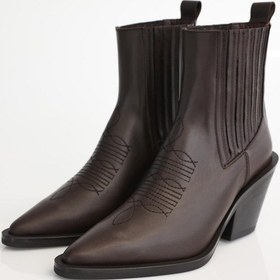 Resim Kahverengi Nakışlı Western Bot 123303 Kahverengi 