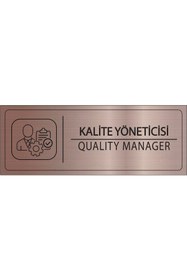Resim Mayeka Kalite Yöneticisi İsimlik Bronz Metal Kapı İsimliği Levhası Yönlendirme Tabelası 
