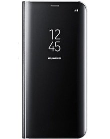 Resim Microcase Huawei Honor 8c Aynalı Kapak Clear View Flip Cover Mirror Kılıf - Siyah 