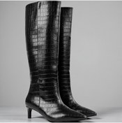 Resim runa shoes kroko detay topuklu çizme 