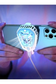 Resim Hadron HDX4359 Rgb Işıklı Radyatörlü Telefon Soğutucu Fan 
