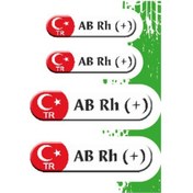 Resim Kan Grubu Iıı Ab Rh(+) Beyaz Dörtlü Damla Etiket 