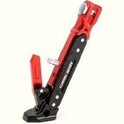 Resim Chuangyinshop Black- Heavy Duty Ayarlanabilir Motorcycle Kickstand Çift Pozisyonlu Yay Kilit Sistemi Off Road Bisikletler Elektrikli Scooterlar İçin 