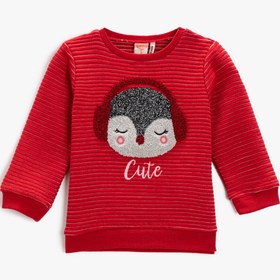 Resim Kız Bebek İşlemeli Sweatshirt 