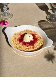 Resim 1 Adet Porselen 14 Cm Yumurta Sahan Fırın Kabı Mini Tatlı Tabağı 