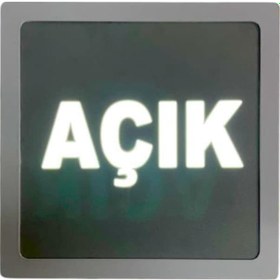 Resim Çift Taraflı Ledli Açık Tabelası Kasa Ölçüsü 20x20cm 
