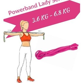 Resim Powerband Pembe Direnç Lastiği ve Egzersiz Bandı Lady Series 