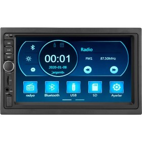 Resim Mikado MC-X200D 7 Tft Usb-Sd-Bluetooth Geri Vites Kameralı Double Dın 4*50W Multimedia Ekran Oto Teyp 