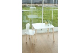 Resim The Mimar The White Tavşan Kulaklı Montessori Çocuk Masa Sandalye Seti 