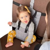 Resim 1 Adet Ayarlanabilir Bebek Yüksek Sandalye Emniyet Kemeri - Güvenli Kayışlar ve Konforlu Dolgulu, Katlanabilir Tasarım, İç/Dış Mekan Kullanımı için Dayanıklı Polyester, 3-6 Yaş, Kahve/Turuncu/Mavi - Mükemmel Noel Cadılar Bayramı Yeni Yıl Hediyesi, Taşınabilir Bebek Koltuğu, Şık Çocuk Oturma Çözümü, Kurşunsuz Malzeme 