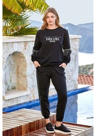 Resim Cossy By Aqua 24837 Kadın Eşofman Takım-siyah Siyah 