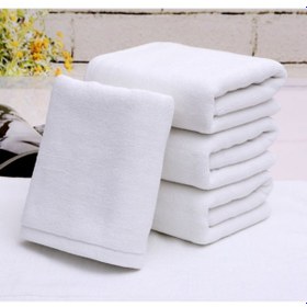 Resim Beyaz Banyo Otel Havlusu 4 Adet, %100 Pamuk 1.Kalite 420 Gram 